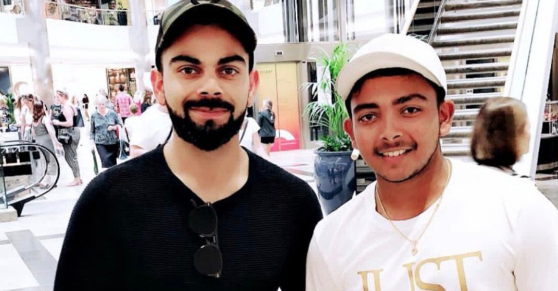 Prithvi Shaw Celebrates India S Win With Virat And Anushka India Fantasy