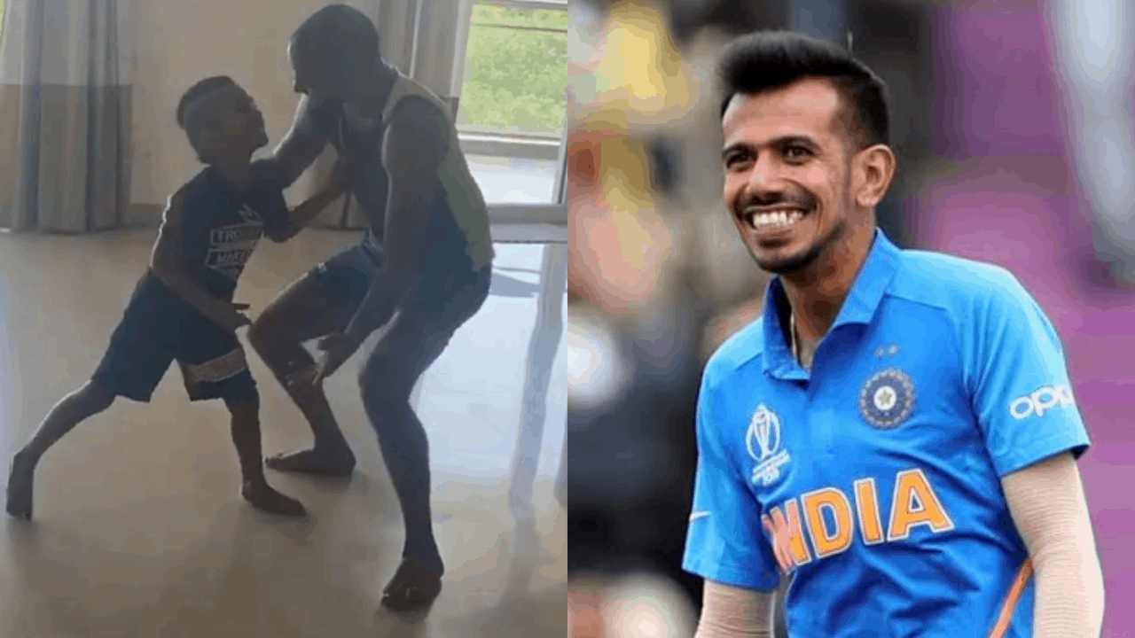 yuzi chahal trolls shikhar dhawan after gabbar fails to convince wife aesha dhawan to dance yuzi chahal trolls shikhar dhawan after